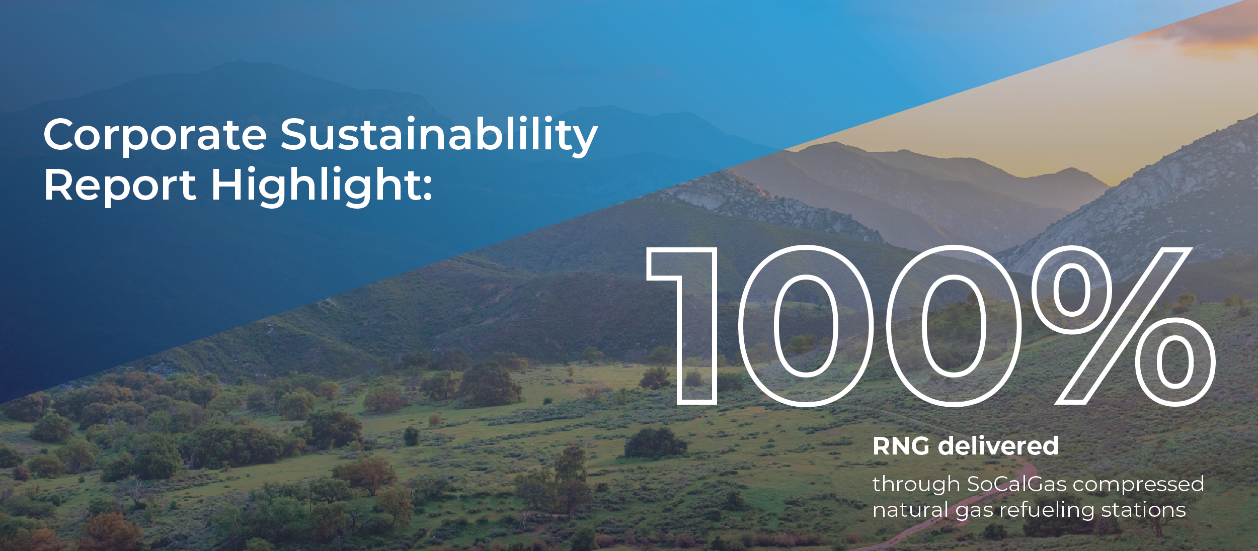 Corporate Sustainability Report Highlight: 100% RNG delivered