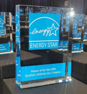 The energy star awards on a table at the Washington DC event