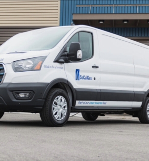 Image of New for E-Transit Van with SoCalGas logo