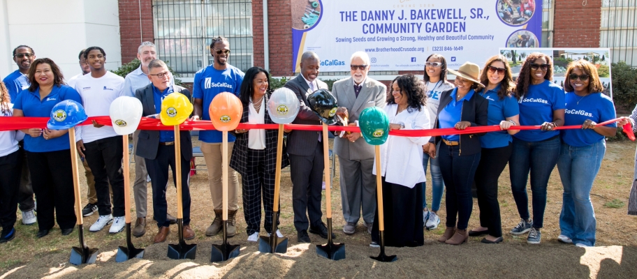 Brotherhood Crusade Garden Ribbon Cutting